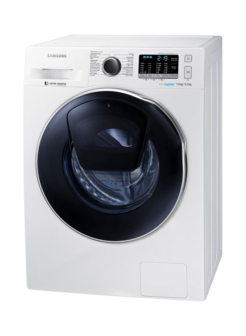 Front Loading Washing Machine 7 Kg WD70K5410OW White/Crystal Blue